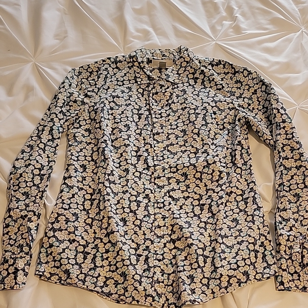 J Crew Floral Button-Up Shirt